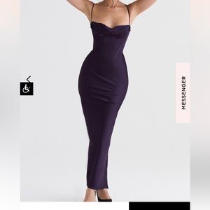 House of CB night shade corset maxi dress